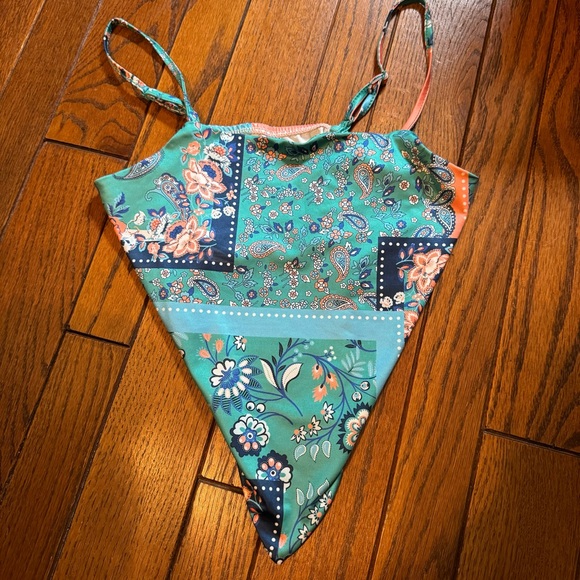 SHEIN Tops - SHEIN Multicolor Paisley Bandana Top